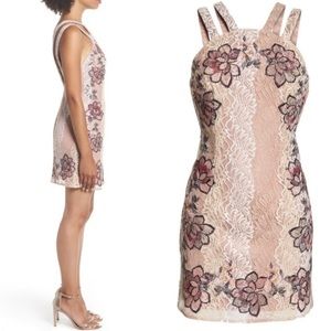 NEW Foxiedox Georgina Floral Appliqué Lace Mini Dress